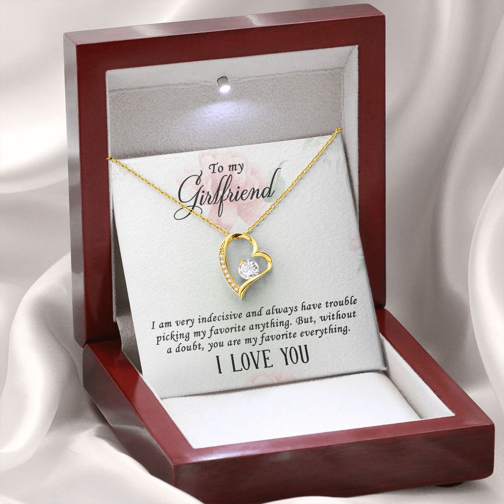 To My Girlfriend I Am Very Indecisive Forever Necklace w Message Card-Express Your Love Gifts