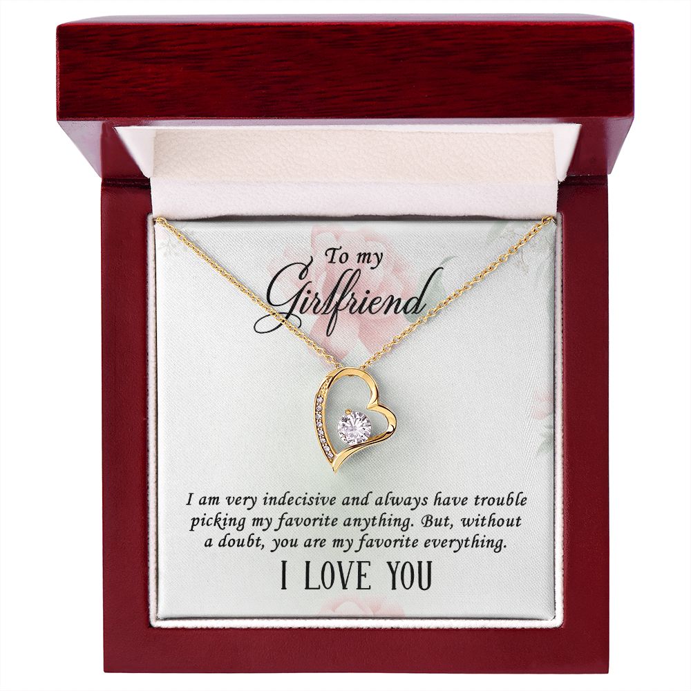To My Girlfriend I Am Very Indecisive Forever Necklace w Message Card-Express Your Love Gifts