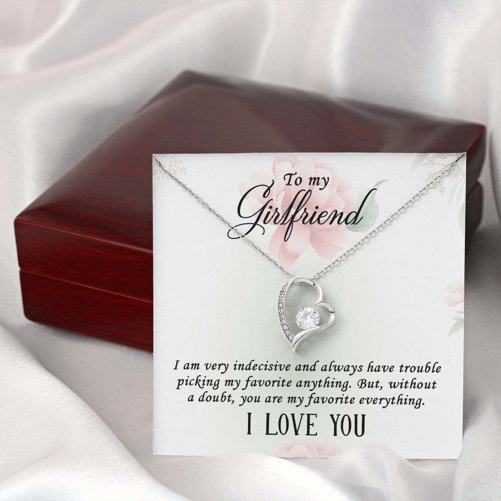 To My Girlfriend I Am Very Indecisive Forever Necklace w Message Card-Express Your Love Gifts