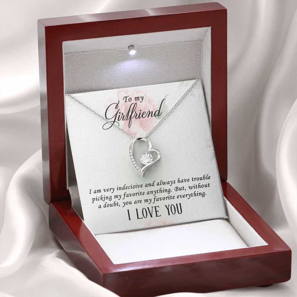 To My Girlfriend I Am Very Indecisive Forever Necklace w Message Card-Express Your Love Gifts