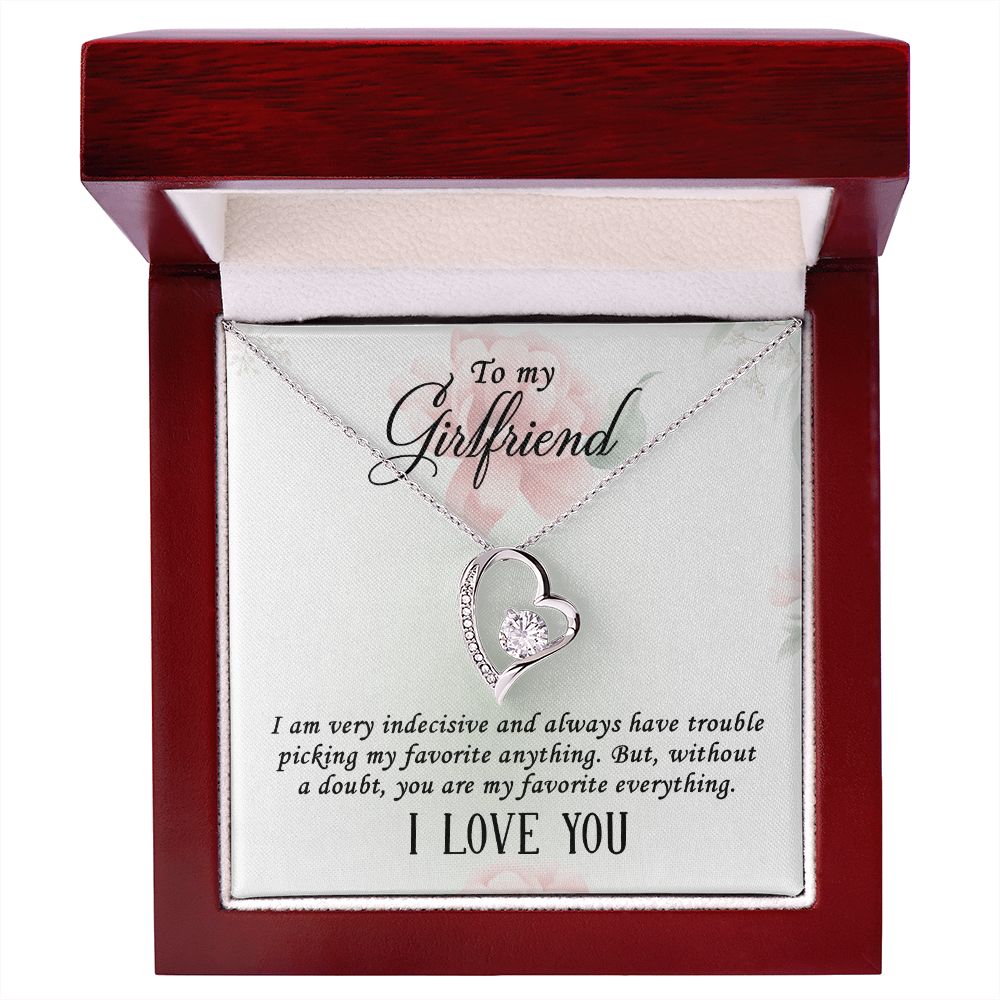 To My Girlfriend I Am Very Indecisive Forever Necklace w Message Card-Express Your Love Gifts