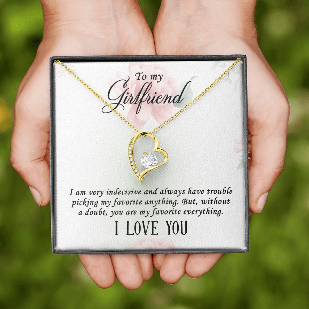To My Girlfriend I Am Very Indecisive Forever Necklace w Message Card-Express Your Love Gifts
