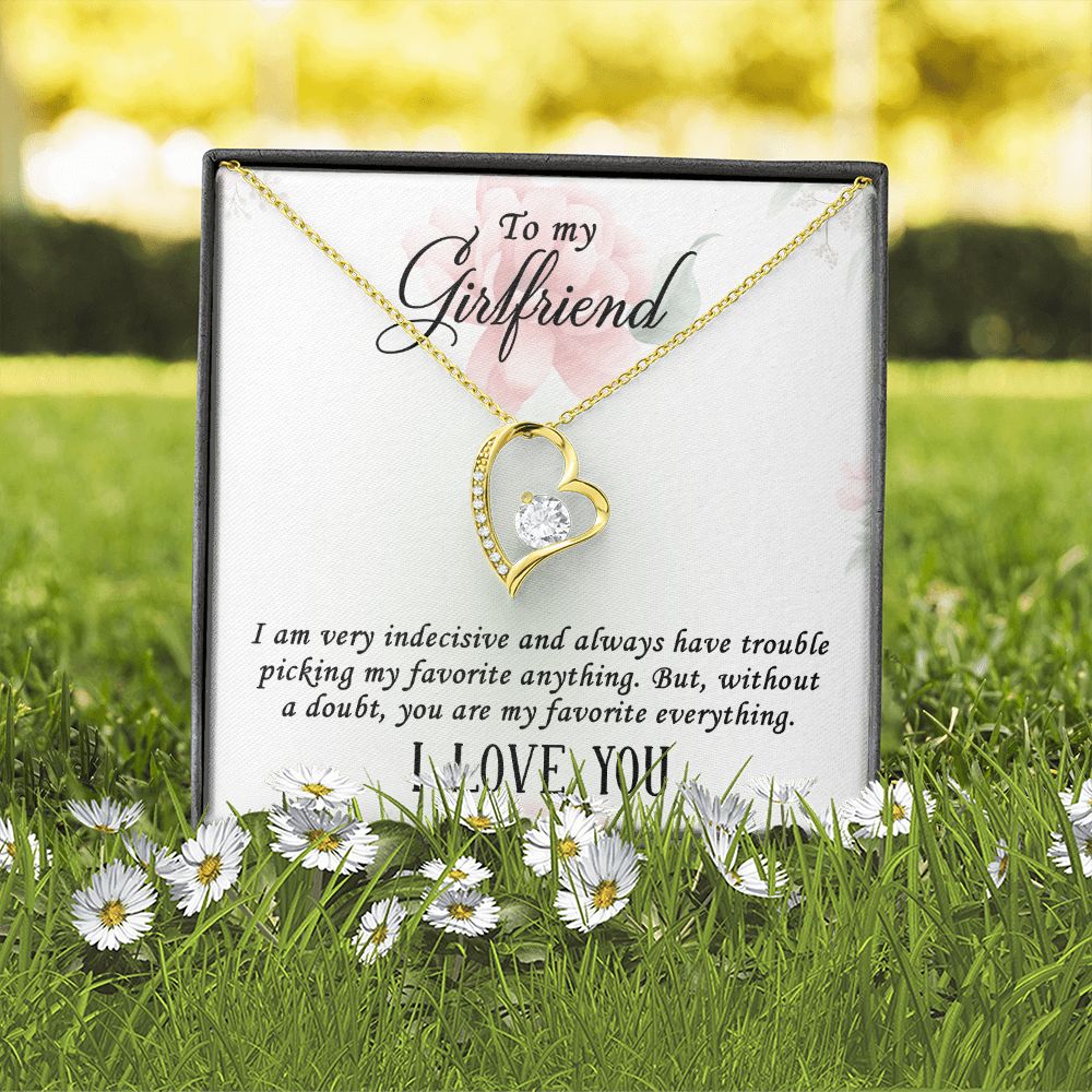 To My Girlfriend I Am Very Indecisive Forever Necklace w Message Card-Express Your Love Gifts