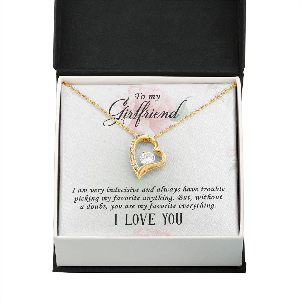 To My Girlfriend I Am Very Indecisive Forever Necklace w Message Card-Express Your Love Gifts