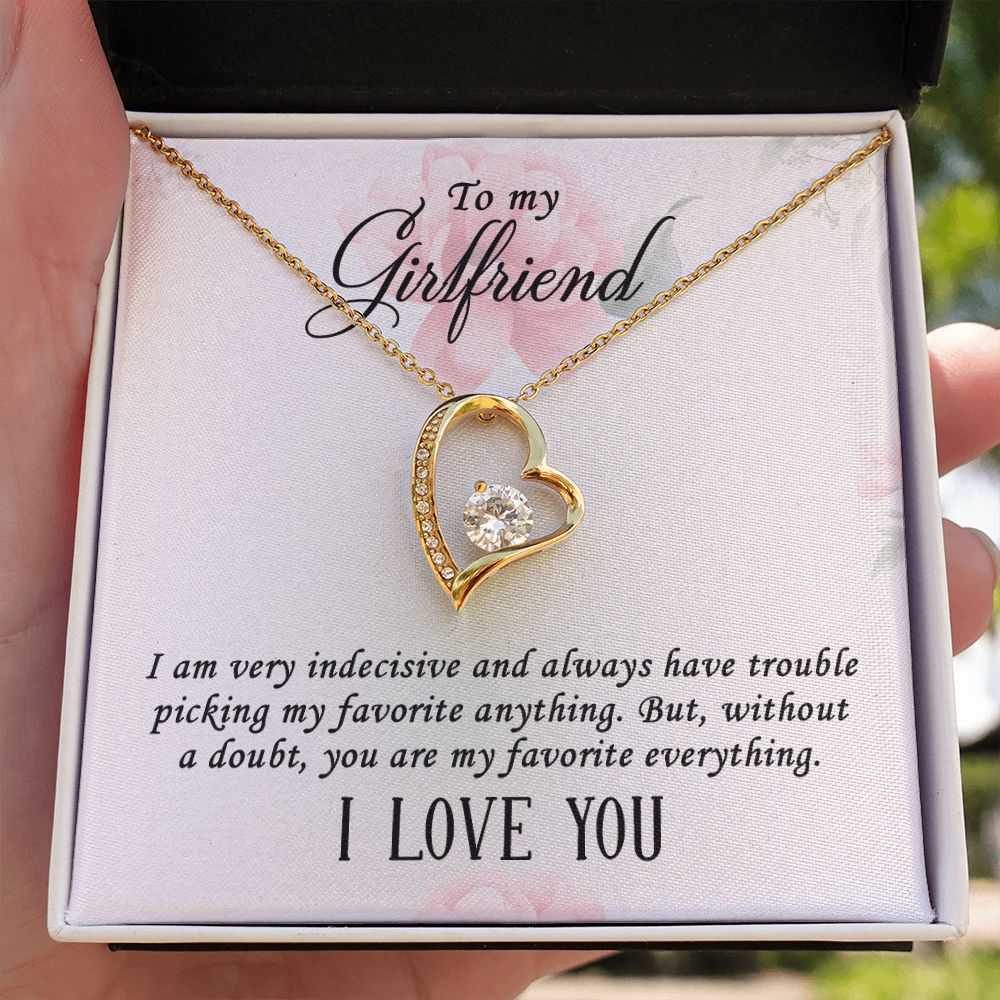 To My Girlfriend I Am Very Indecisive Forever Necklace w Message Card-Express Your Love Gifts