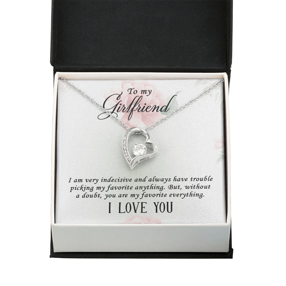 To My Girlfriend I Am Very Indecisive Forever Necklace w Message Card-Express Your Love Gifts