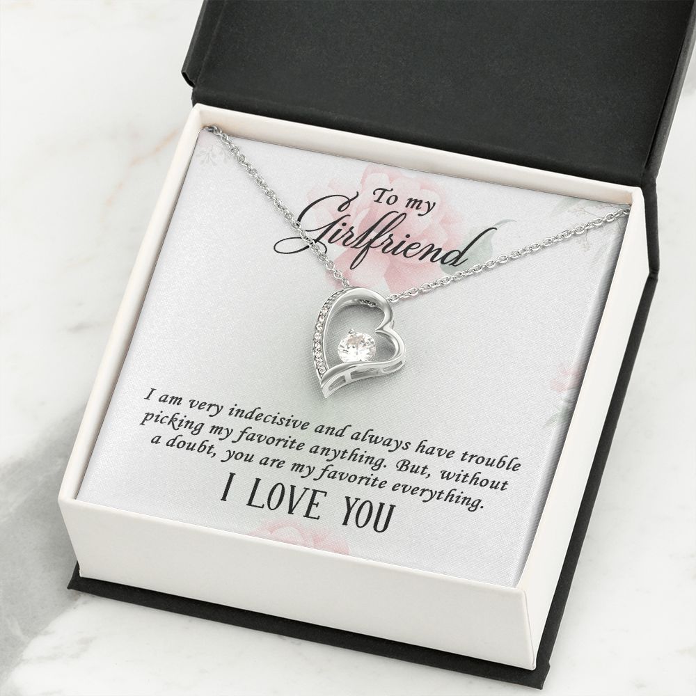 To My Girlfriend I Am Very Indecisive Forever Necklace w Message Card-Express Your Love Gifts