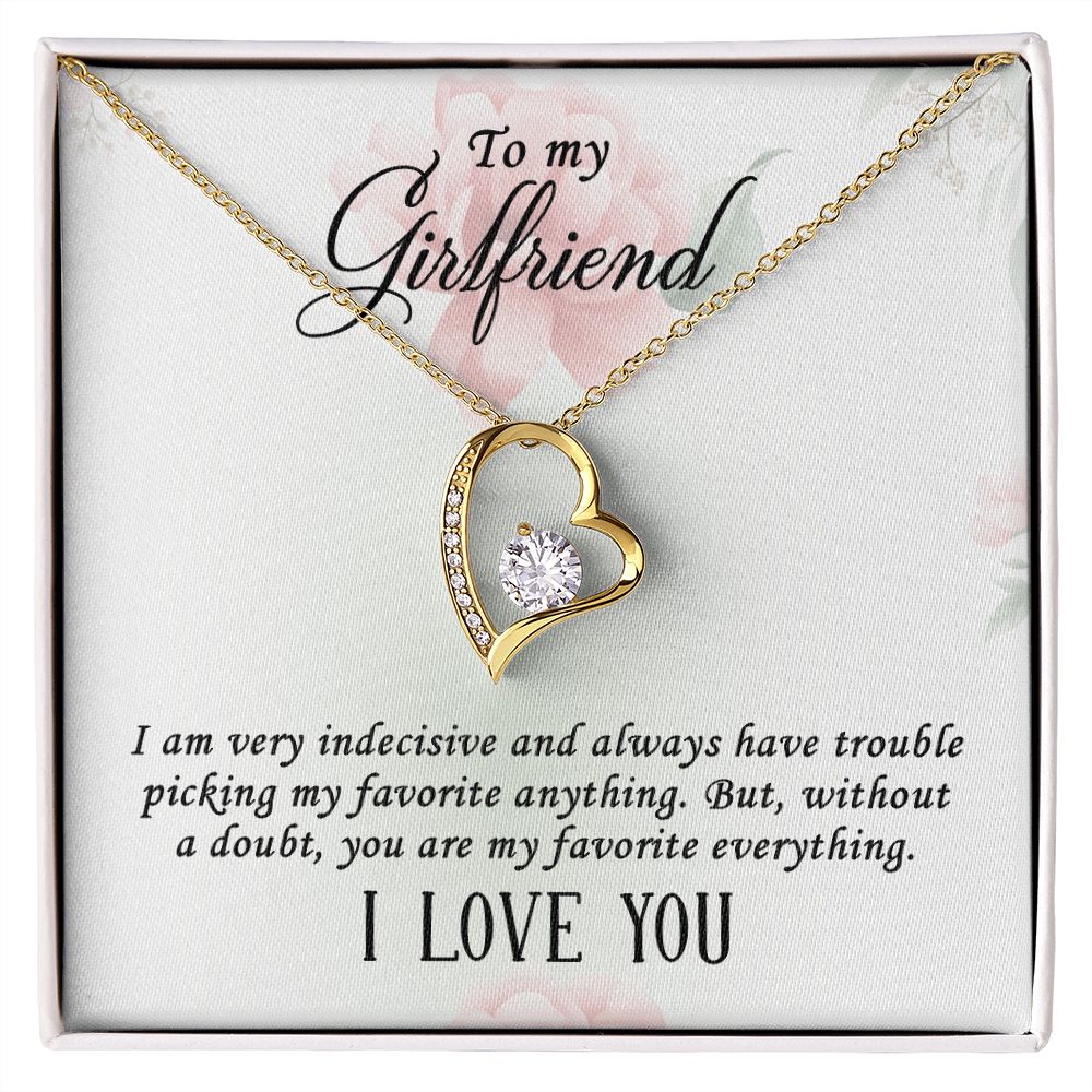 To My Girlfriend I Am Very Indecisive Forever Necklace w Message Card-Express Your Love Gifts
