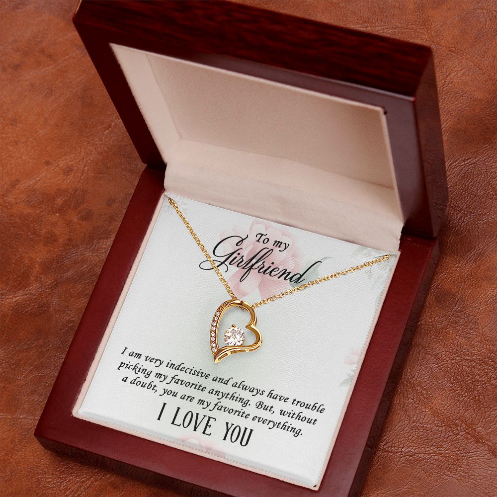 To My Girlfriend I Am Very Indecisive Forever Necklace w Message Card-Express Your Love Gifts