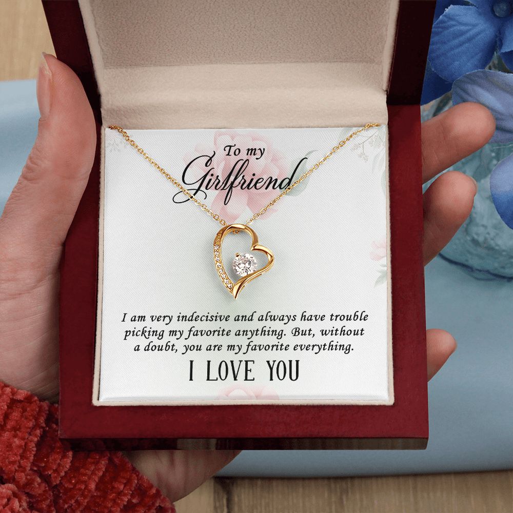 To My Girlfriend I Am Very Indecisive Forever Necklace w Message Card-Express Your Love Gifts