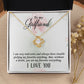 To My Girlfriend I Am Very Indecisive Infinity Knot Necklace Message Card-Express Your Love Gifts