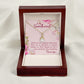 To My Girlfriend I Believe Alluring Ribbon Necklace Message Card-Express Your Love Gifts