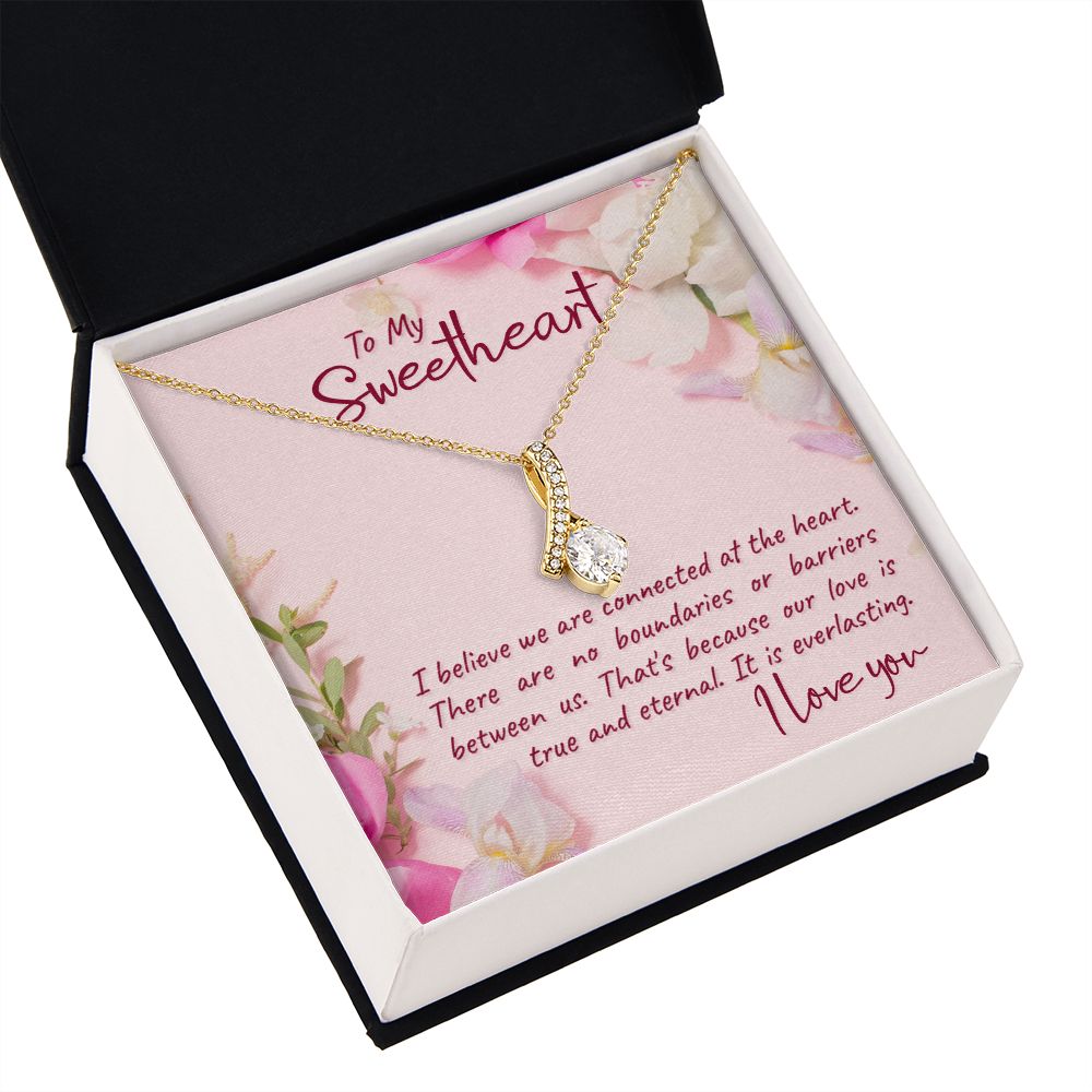 To My Girlfriend I Believe Alluring Ribbon Necklace Message Card-Express Your Love Gifts