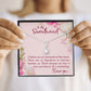 To My Girlfriend I Believe Alluring Ribbon Necklace Message Card-Express Your Love Gifts