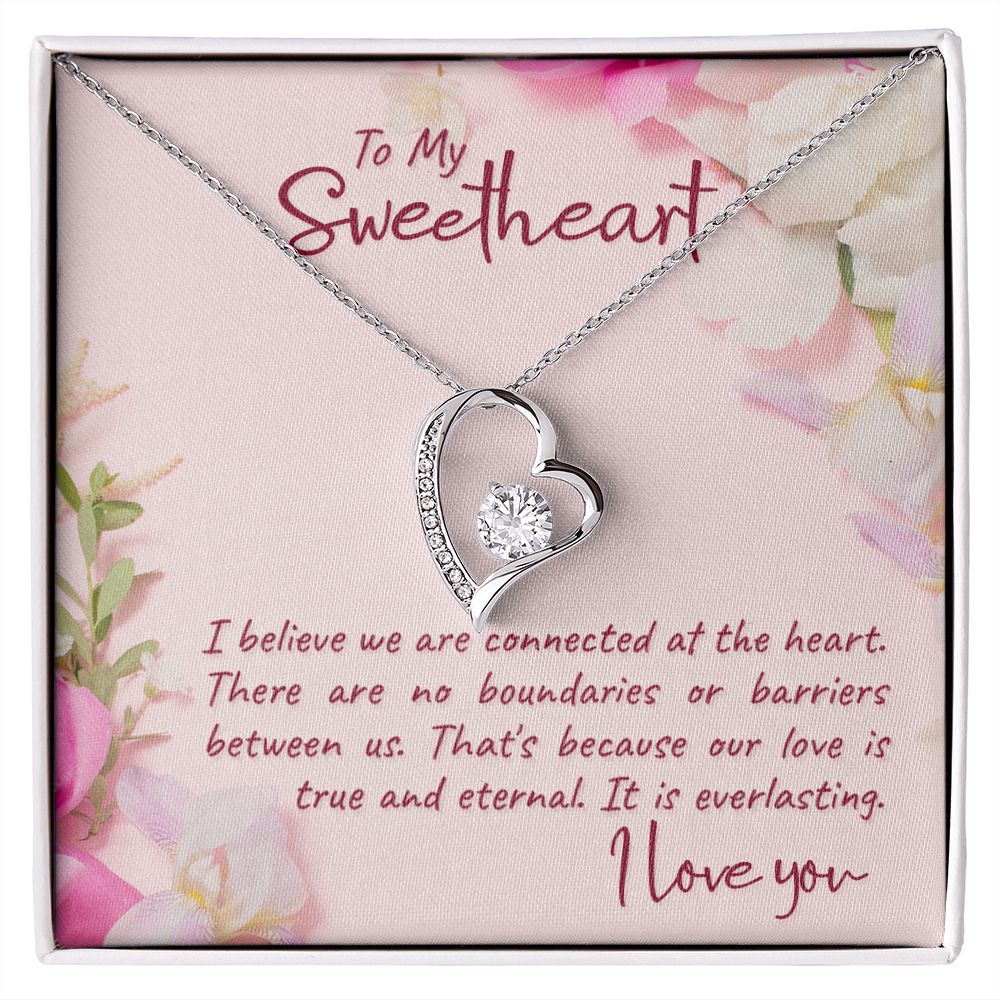 To My Girlfriend I Believe Forever Necklace w Message Card-Express Your Love Gifts