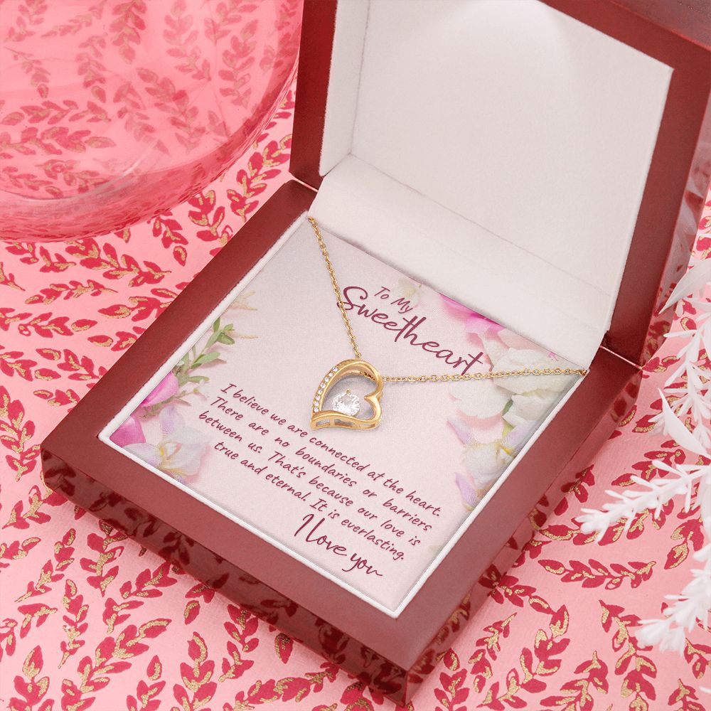 To My Girlfriend I Believe Forever Necklace w Message Card-Express Your Love Gifts