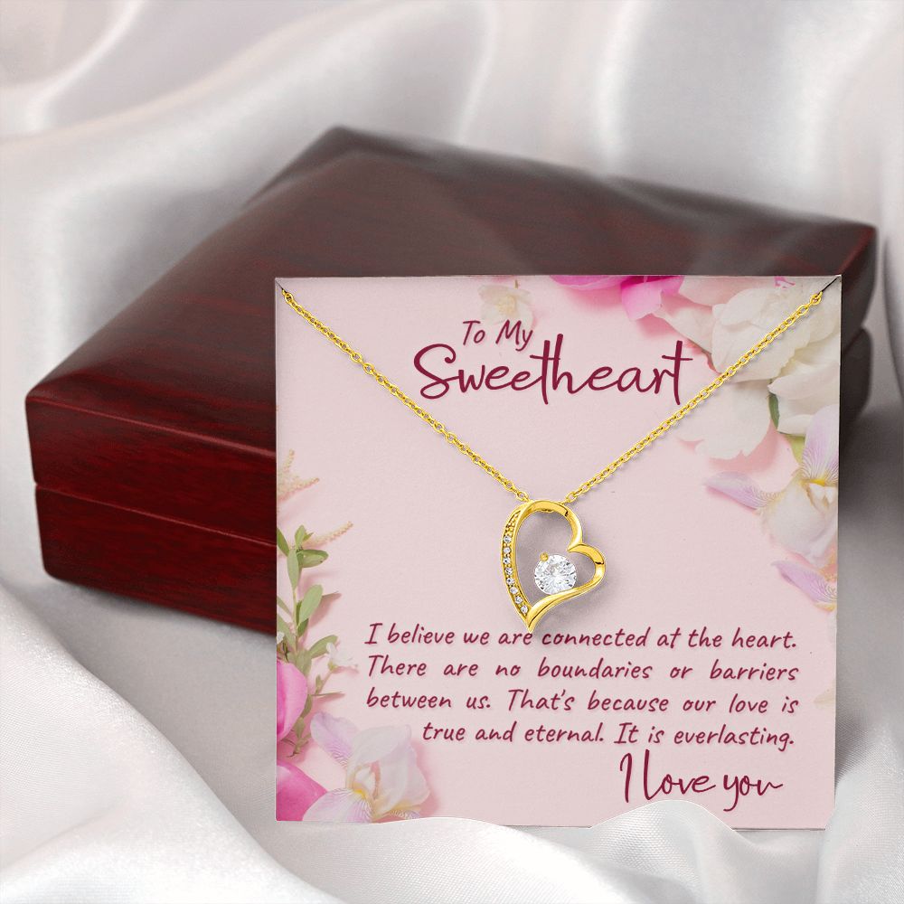 To My Girlfriend I Believe Forever Necklace w Message Card-Express Your Love Gifts