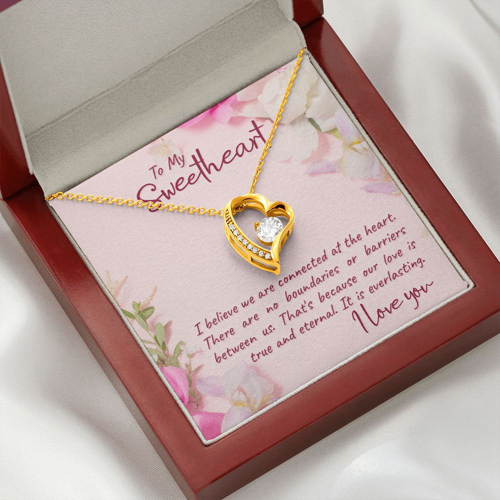 To My Girlfriend I Believe Forever Necklace w Message Card-Express Your Love Gifts