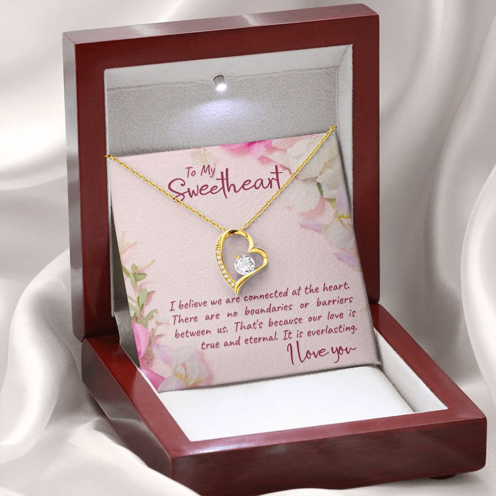 To My Girlfriend I Believe Forever Necklace w Message Card-Express Your Love Gifts