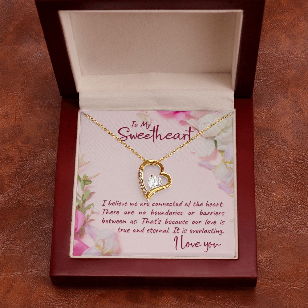 To My Girlfriend I Believe Forever Necklace w Message Card-Express Your Love Gifts