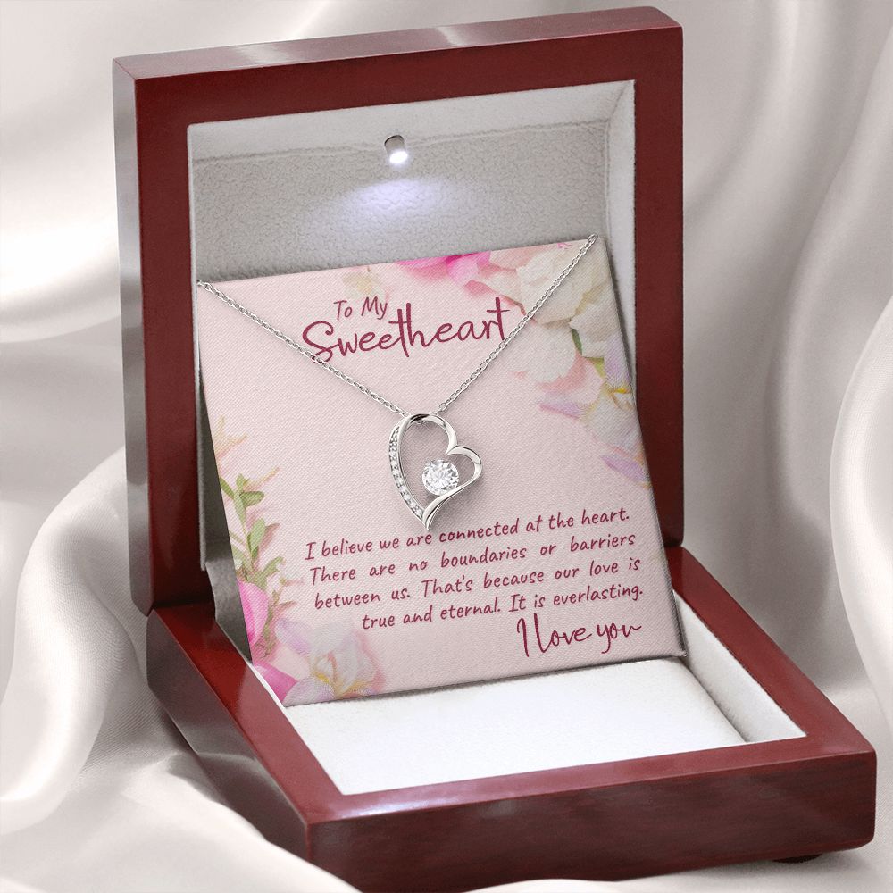 To My Girlfriend I Believe Forever Necklace w Message Card-Express Your Love Gifts