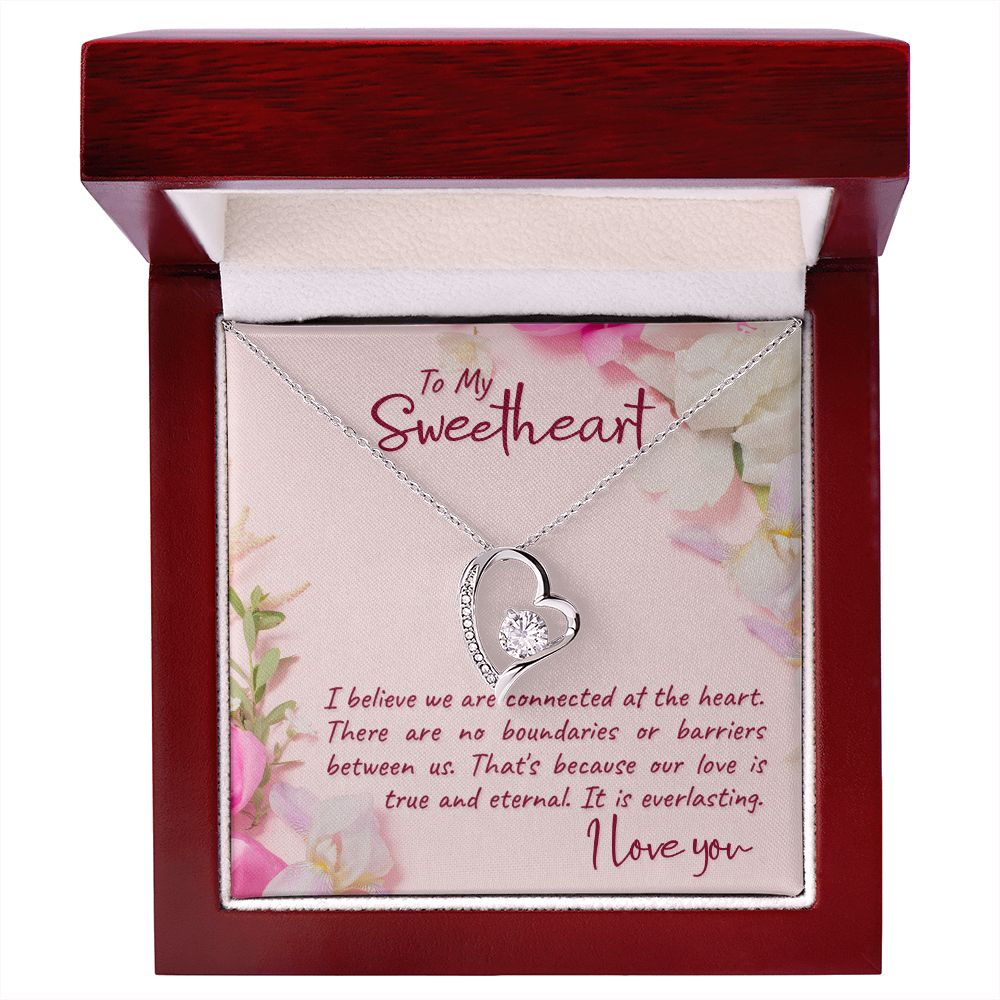 To My Girlfriend I Believe Forever Necklace w Message Card-Express Your Love Gifts
