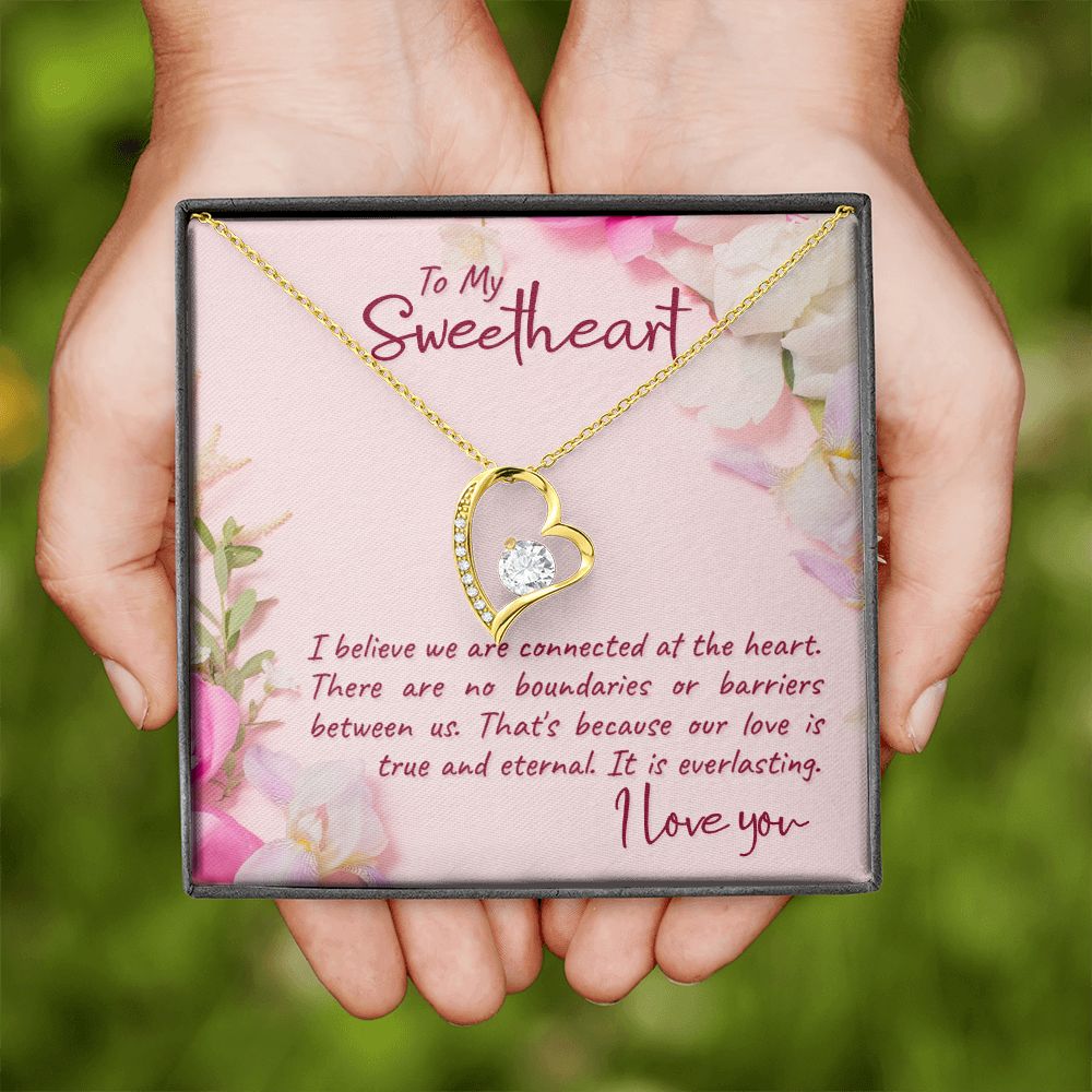 To My Girlfriend I Believe Forever Necklace w Message Card-Express Your Love Gifts