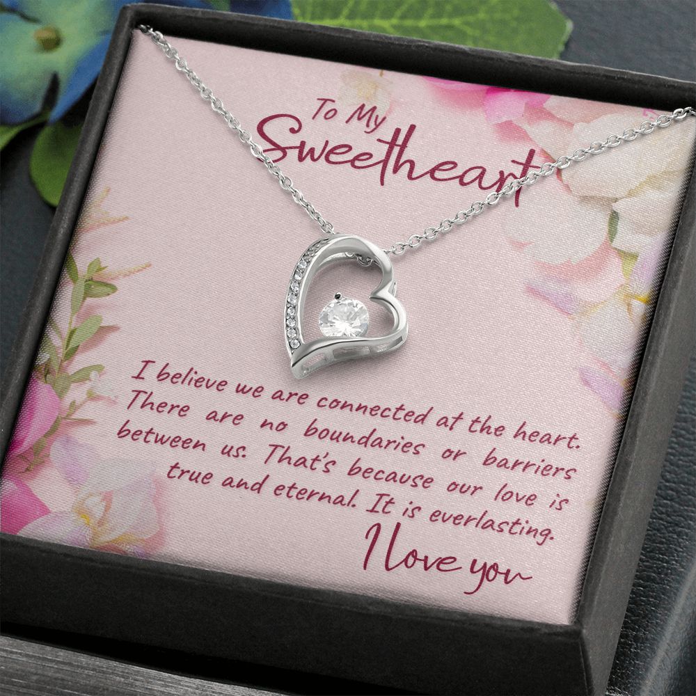 To My Girlfriend I Believe Forever Necklace w Message Card-Express Your Love Gifts