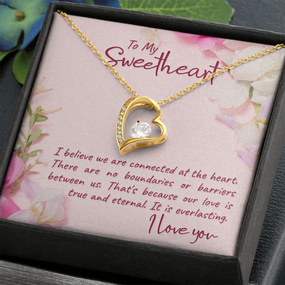 To My Girlfriend I Believe Forever Necklace w Message Card-Express Your Love Gifts