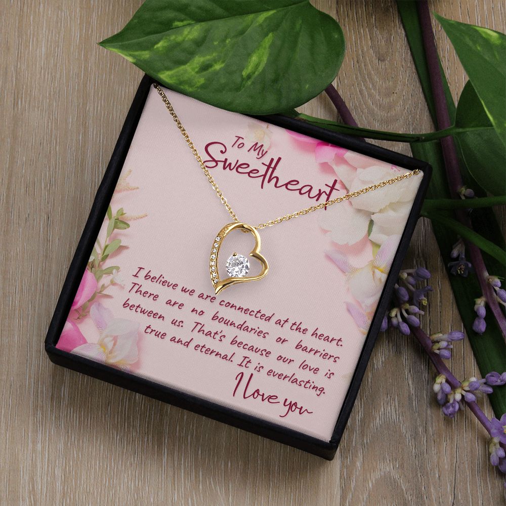 To My Girlfriend I Believe Forever Necklace w Message Card-Express Your Love Gifts
