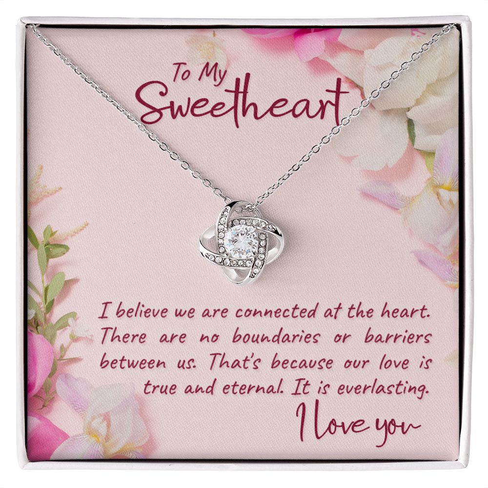 To My Girlfriend I Believe Infinity Knot Necklace Message Card-Express Your Love Gifts