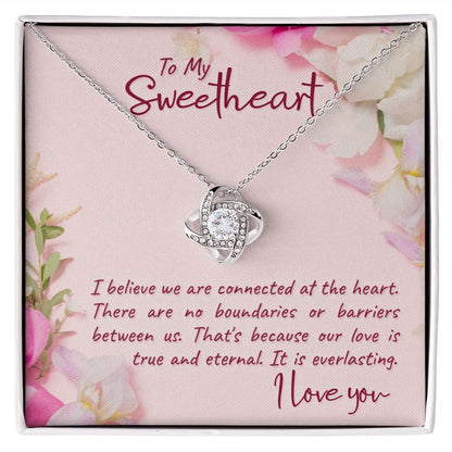To My Girlfriend I Believe Infinity Knot Necklace Message Card-Express Your Love Gifts