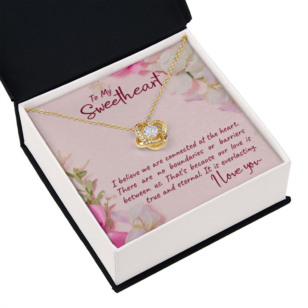 To My Girlfriend I Believe Infinity Knot Necklace Message Card-Express Your Love Gifts