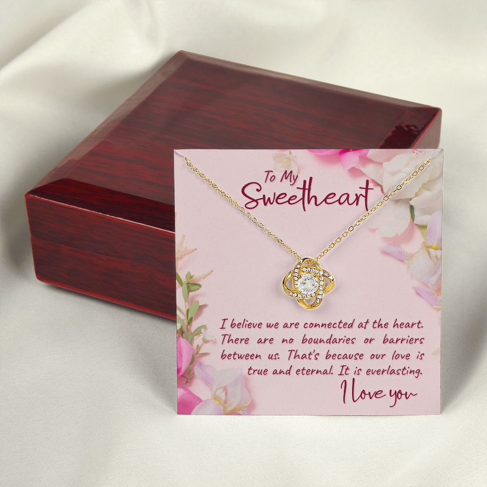 To My Girlfriend I Believe Infinity Knot Necklace Message Card-Express Your Love Gifts