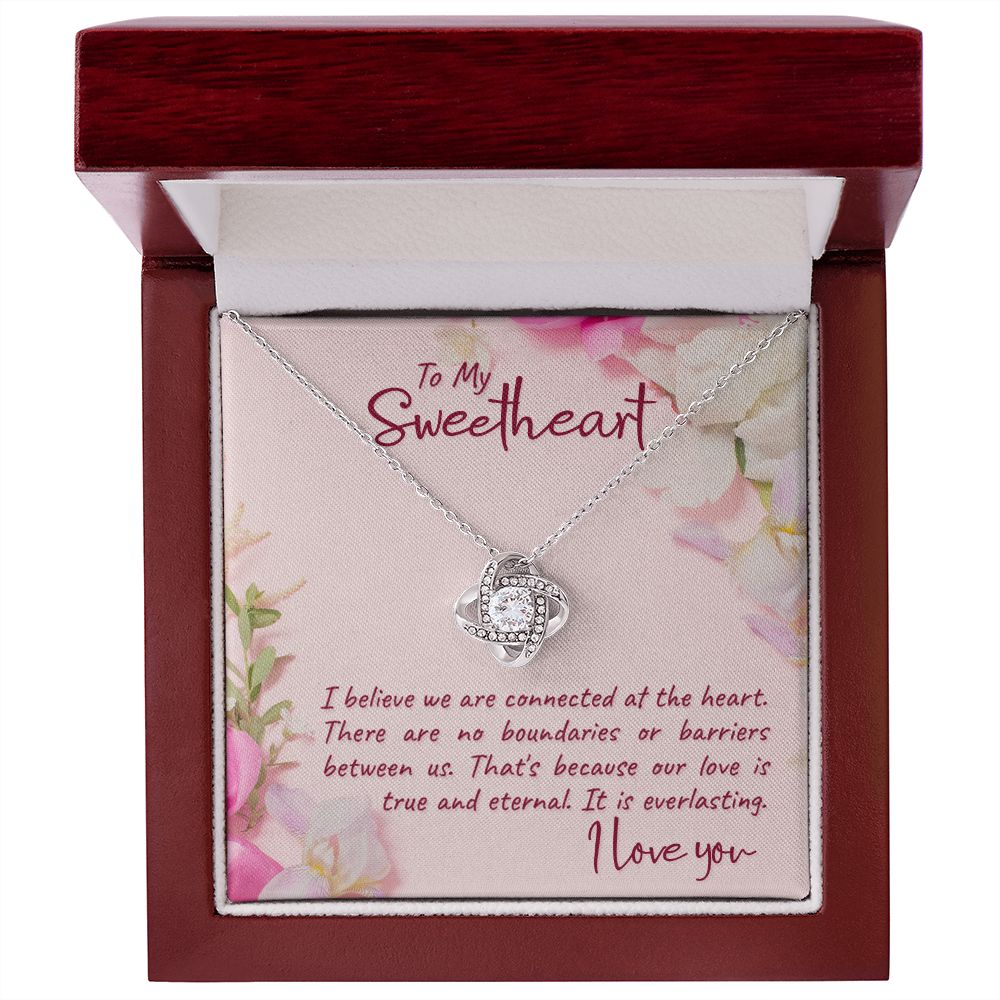 To My Girlfriend I Believe Infinity Knot Necklace Message Card-Express Your Love Gifts