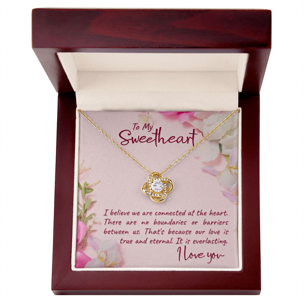 To My Girlfriend I Believe Infinity Knot Necklace Message Card-Express Your Love Gifts