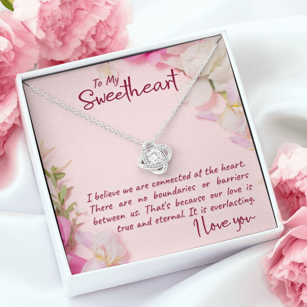 To My Girlfriend I Believe Infinity Knot Necklace Message Card-Express Your Love Gifts
