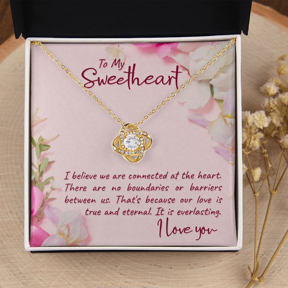 To My Girlfriend I Believe Infinity Knot Necklace Message Card-Express Your Love Gifts