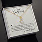To My Girlfriend I Choose You Alluring Ribbon Necklace Message Card-Express Your Love Gifts