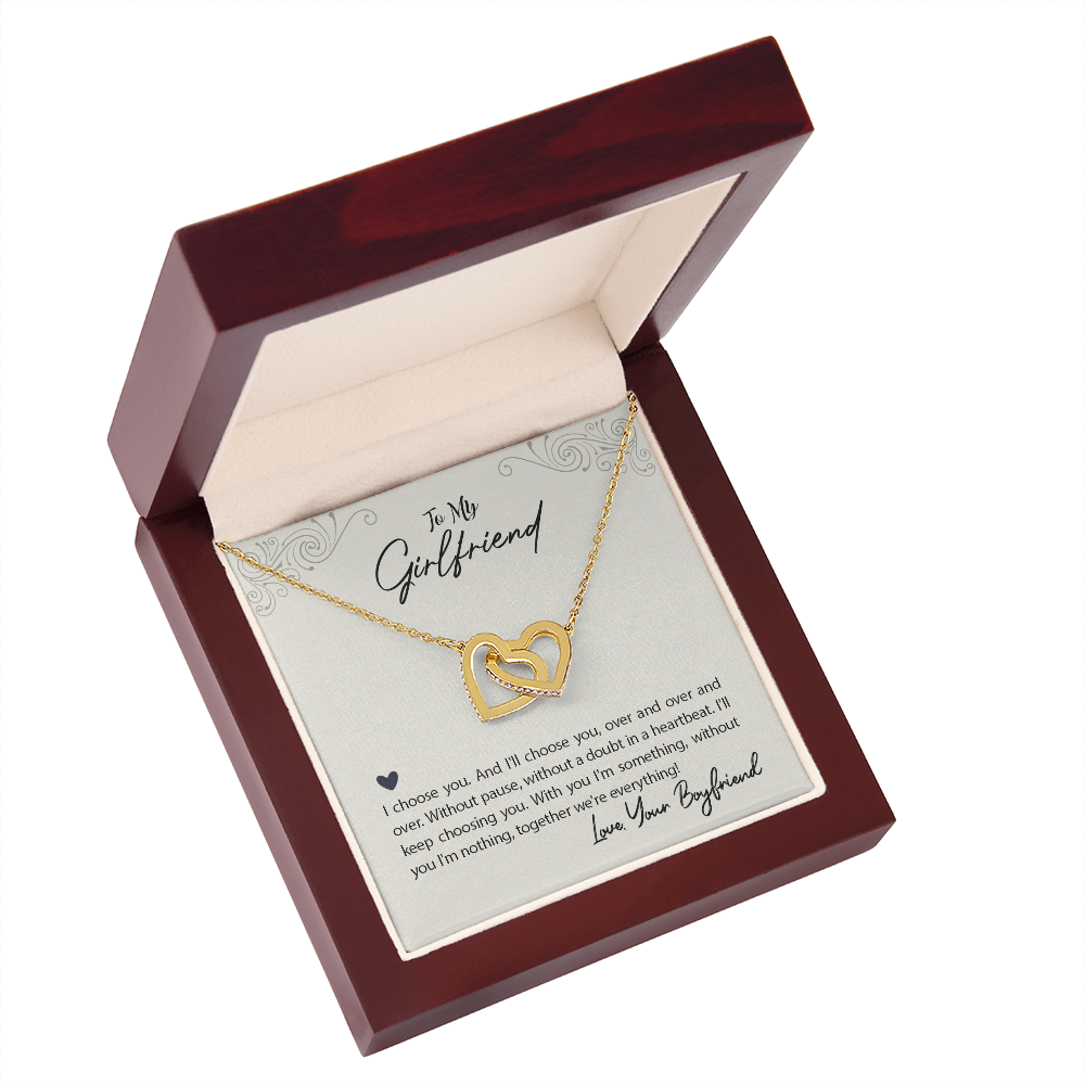 To My Girlfriend I Choose You Inseparable Necklace-Express Your Love Gifts
