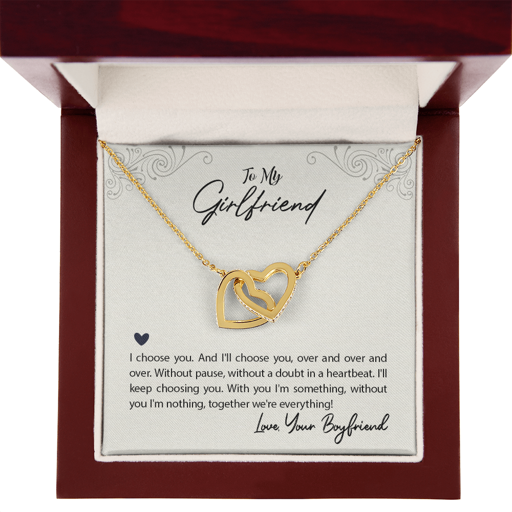 To My Girlfriend I Choose You Inseparable Necklace-Express Your Love Gifts
