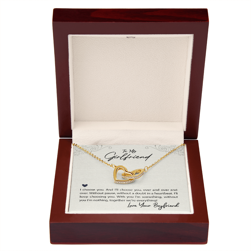 To My Girlfriend I Choose You Inseparable Necklace-Express Your Love Gifts