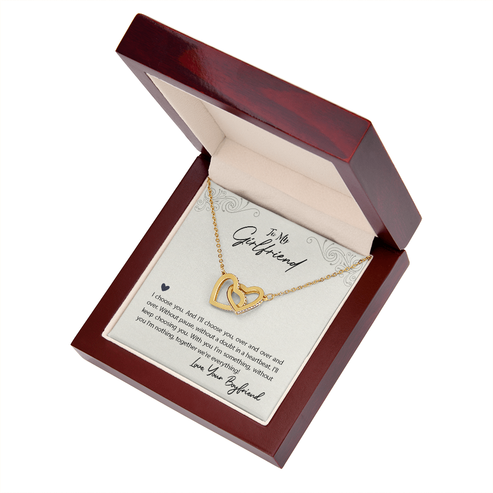 To My Girlfriend I Choose You Inseparable Necklace-Express Your Love Gifts