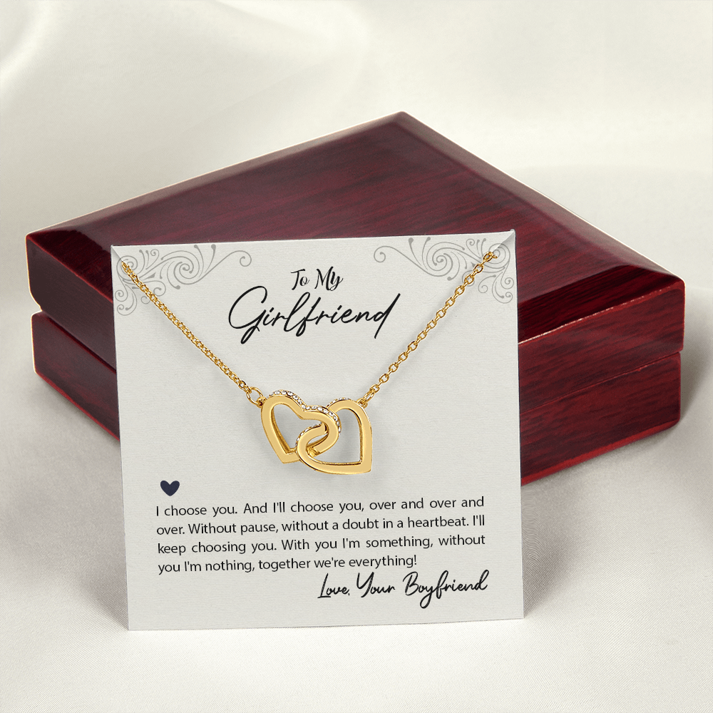 To My Girlfriend I Choose You Inseparable Necklace-Express Your Love Gifts