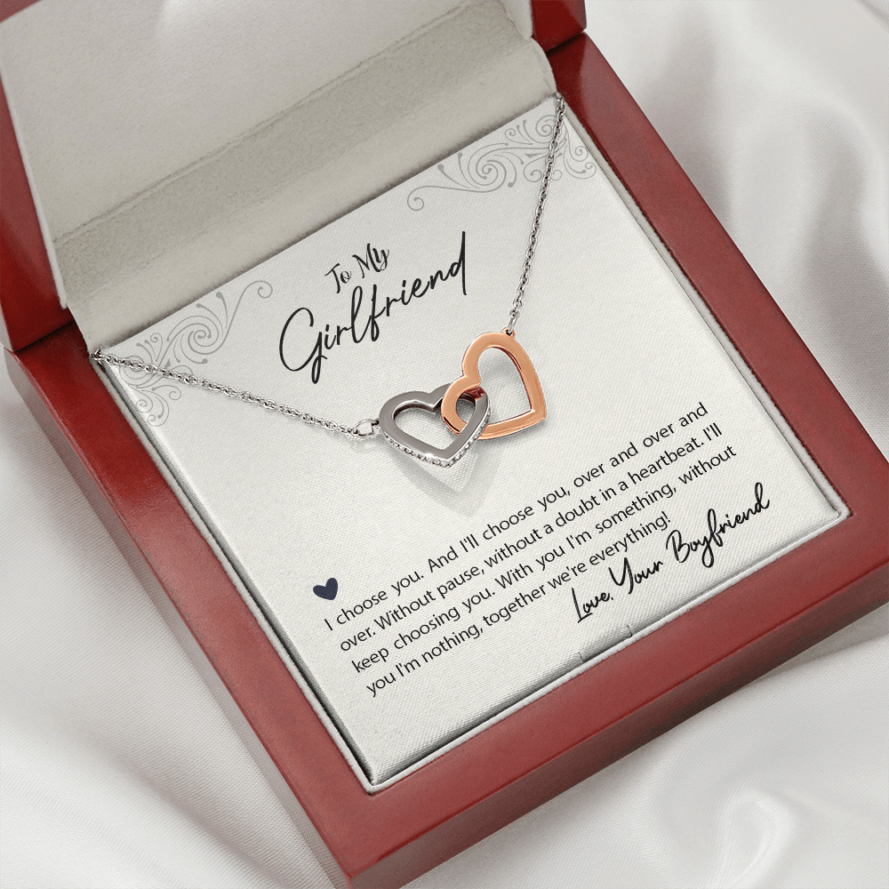 To My Girlfriend I Choose You Inseparable Necklace-Express Your Love Gifts
