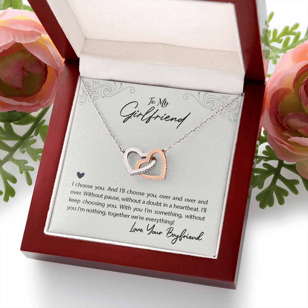 To My Girlfriend I Choose You Inseparable Necklace-Express Your Love Gifts