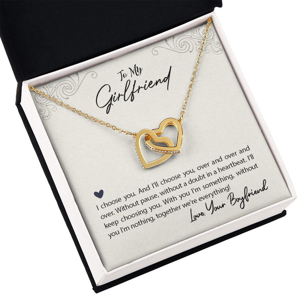 To My Girlfriend I Choose You Inseparable Necklace-Express Your Love Gifts