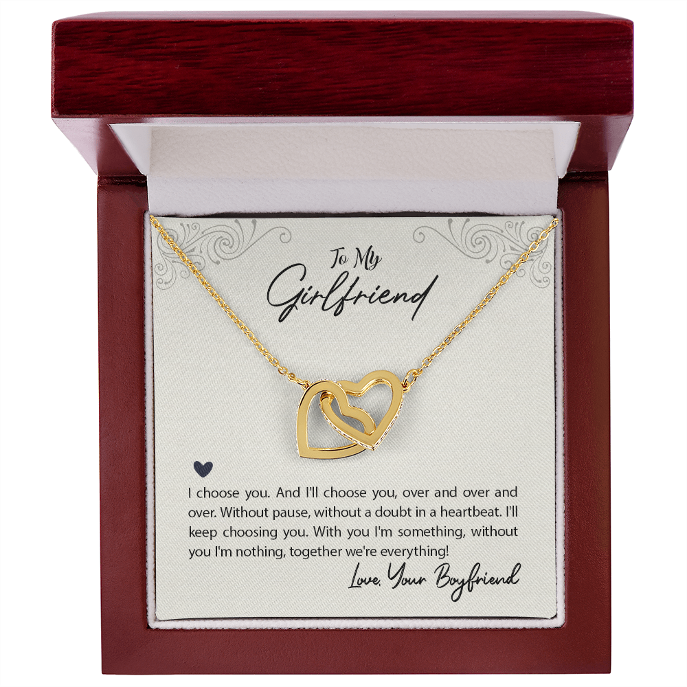 To My Girlfriend I Choose You Inseparable Necklace-Express Your Love Gifts