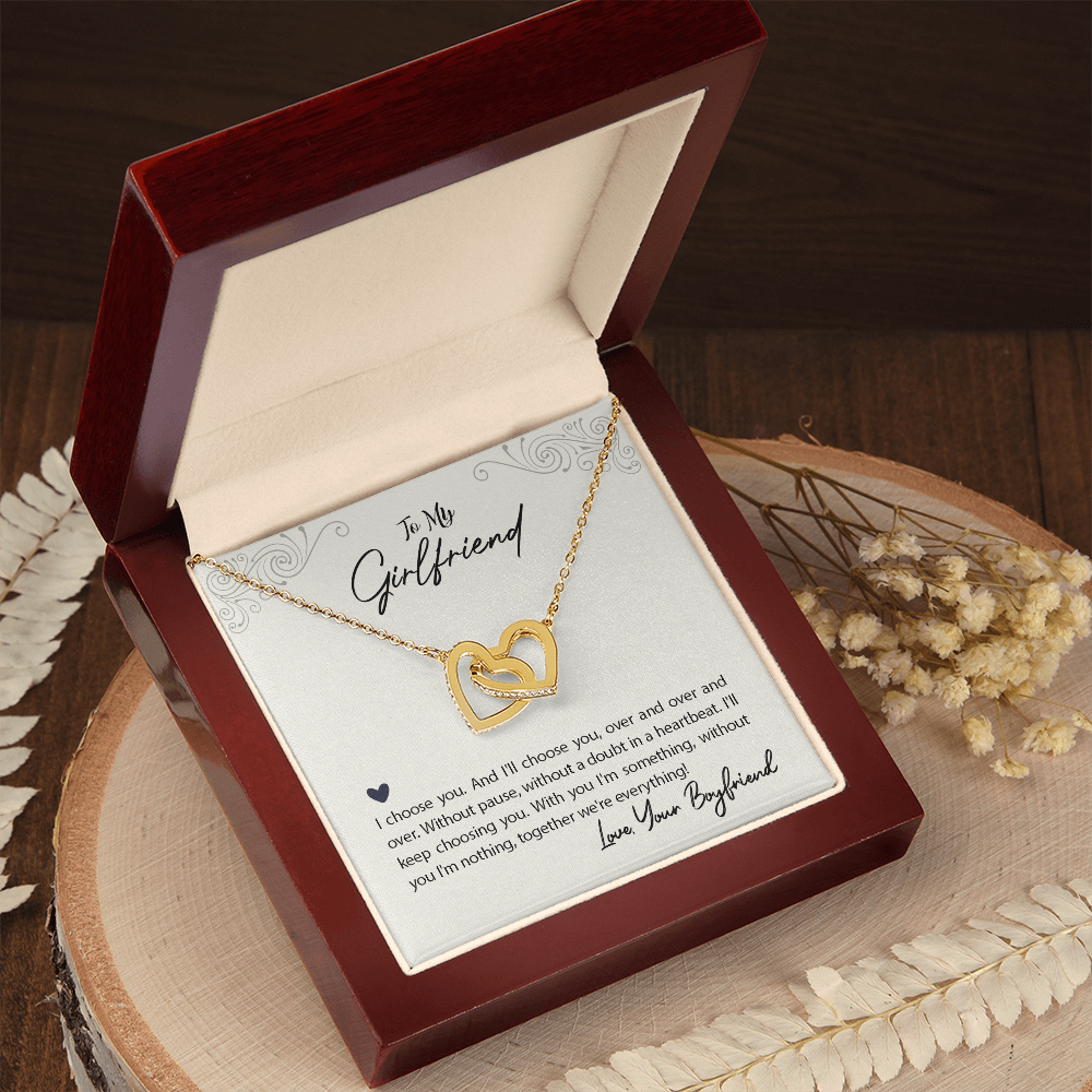 To My Girlfriend I Choose You Inseparable Necklace-Express Your Love Gifts