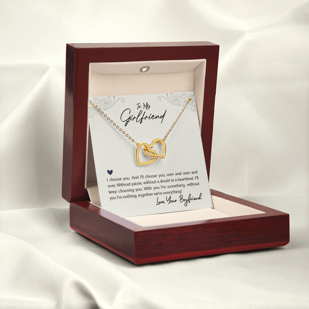 To My Girlfriend I Choose You Inseparable Necklace-Express Your Love Gifts